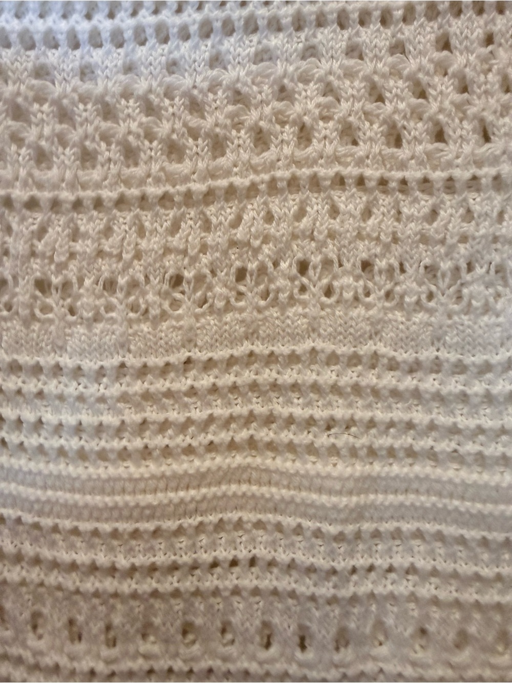 LOFT White Openwork Crochet Pullover - Picture 3 of 5